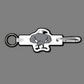 Key Clip W/ Key Ring & Standing Eagle (Mascot) Key Tag